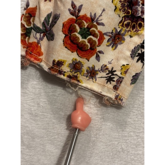 ANTHROPOLOGIE PILCRO Women's Ivory & Floral Print Mid-Rise Skinny Jeans 28 - Picture 7 of 13